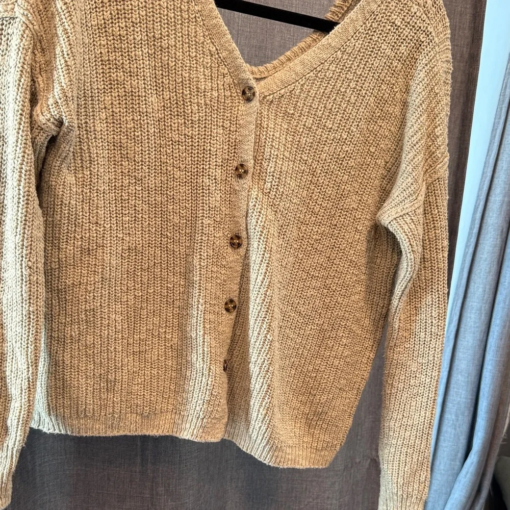 Hippie Rose Cozy Cream Button-Up Sweater SZ M - Picture 5 of 5